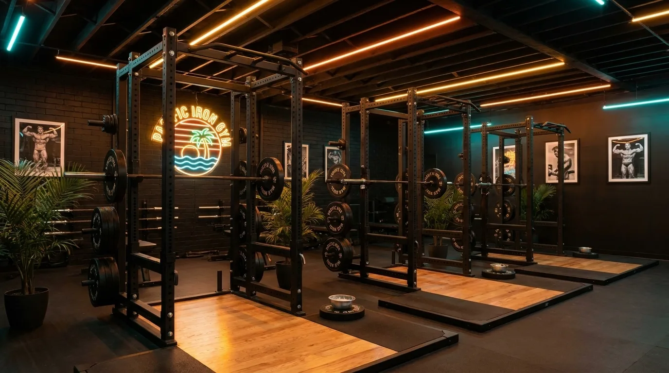 Power racks on lifting platforms